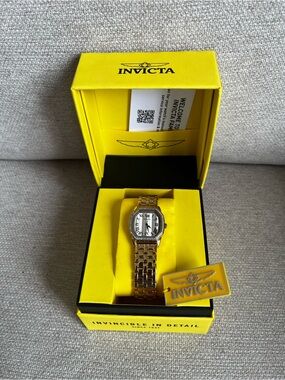 Invicta Gold and White Women's Bracelet Watch